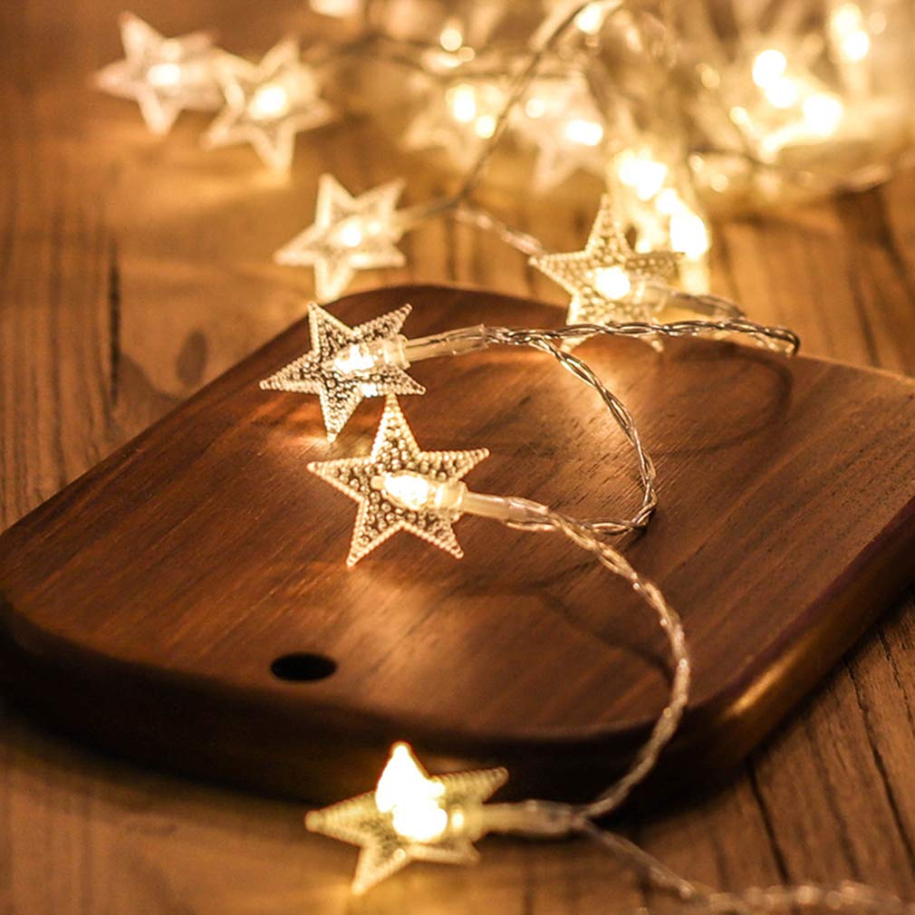 Amazon.co.jp: イルミネーション 屋外 電球色 LEDライト 星 電池式 USB